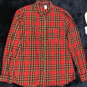 Red/Black Flannel Button-Up